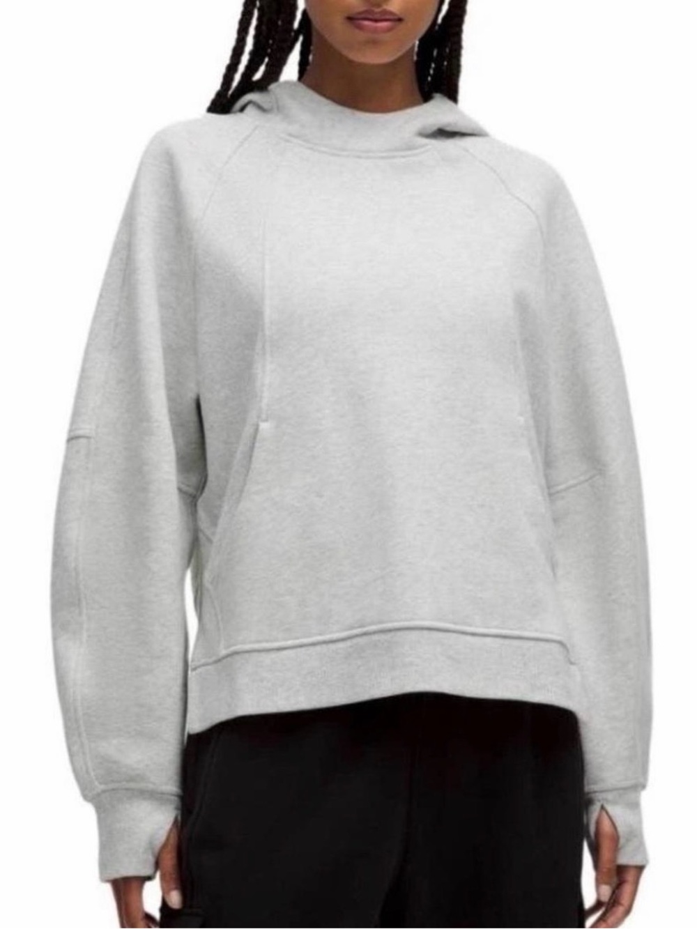 lululemon athletica Scuba Light Gray Hooded Pullover